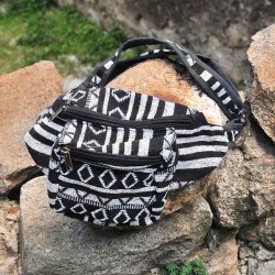 Τσαντάκι μέσης ασπρόμαυρο