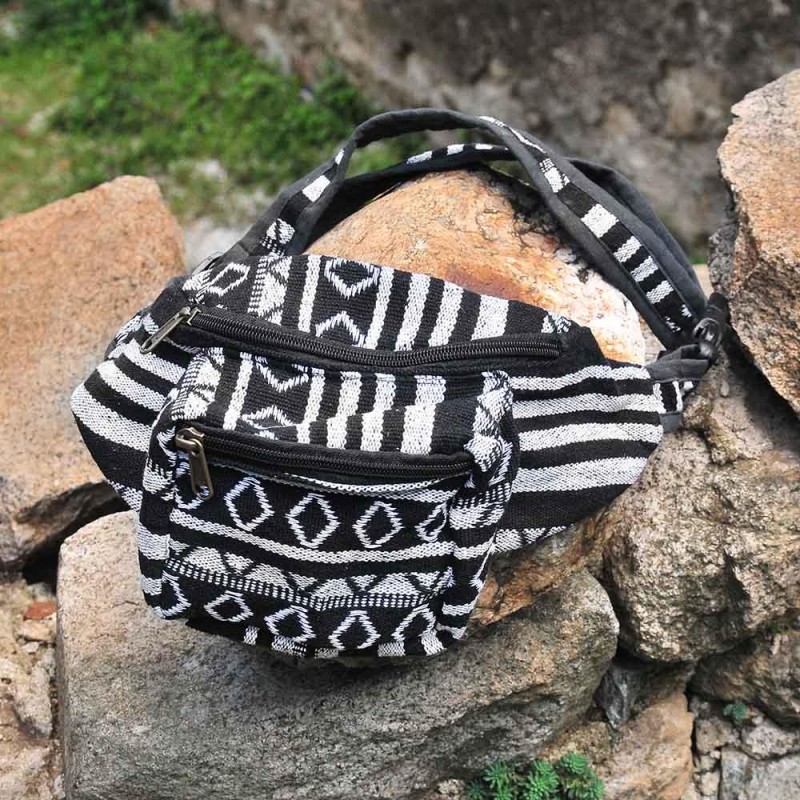 Τσαντάκι μέσης ασπρόμαυρο