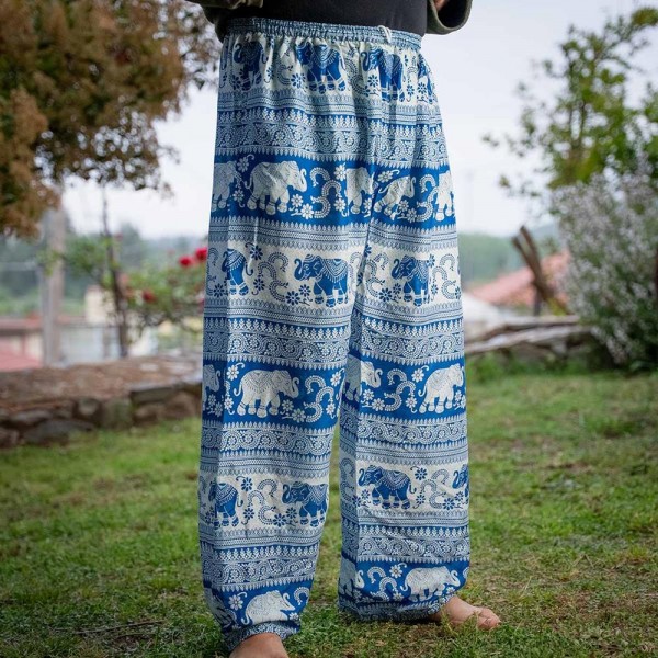 Παντελόνα ραγιόν με ελέφαντες