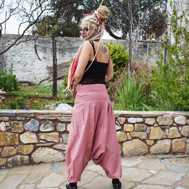 Παντελόνα ροζ φαρδιά Αφγάνι