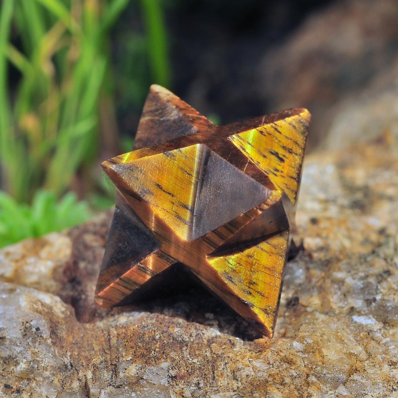 Merkaba: Φυλαχτό αστέρι μάτι τίγρης
