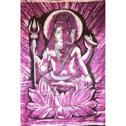 Πανί τοίχου μπατίκ Shiva μωβ