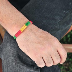 Bραχιόλι  χειροποίητο μακραμέ rasta