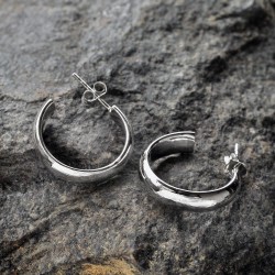 Κρίκοι σκουλαρίκια από ασήμι 5χ20mm ανοιχτό