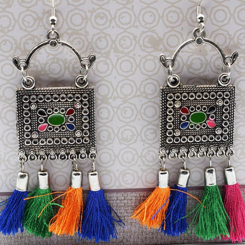 Σκουλαρίκια άσπρο μέταλλο βιολέτα