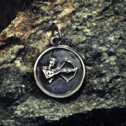 Κρεμαστό λαιμού ασημένιο τοξότης