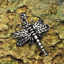 Κρεμαστό λαιμού ασημένιο λιβελούλα