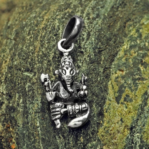 Κρεμαστό λαιμού ασημένιο Ganesh