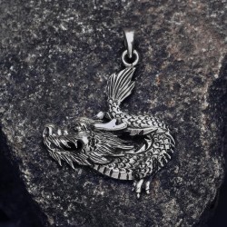 Κρεμαστό λαιμού ασημένιο δράκος 9